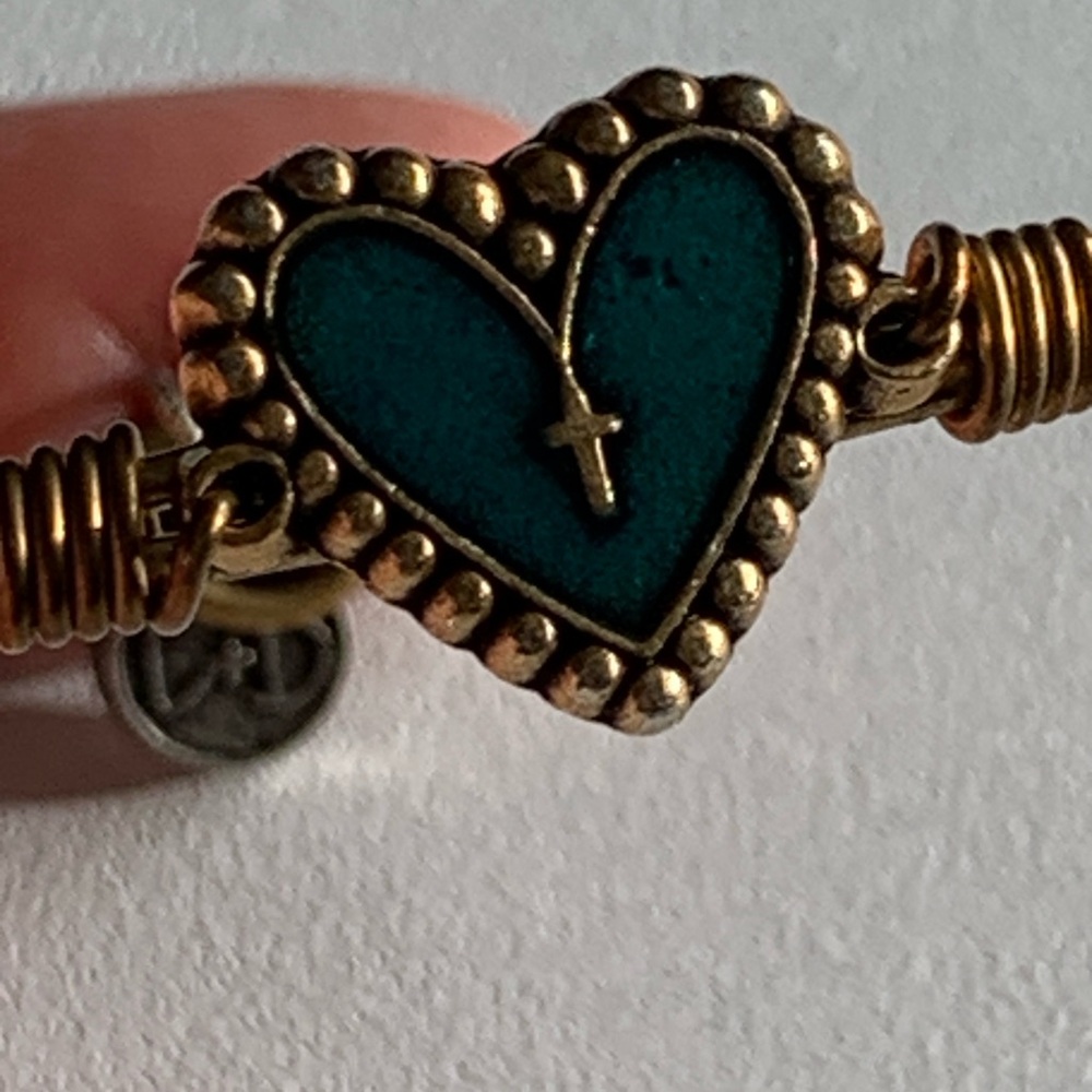 Luca + Danni Embrace the Journey bracelet. Rosary and heart.